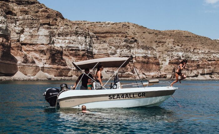 Sea4all Santorini Boat rental without license Sea4all