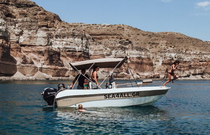 Sea4all Santorini Boat rental without license Sea4all